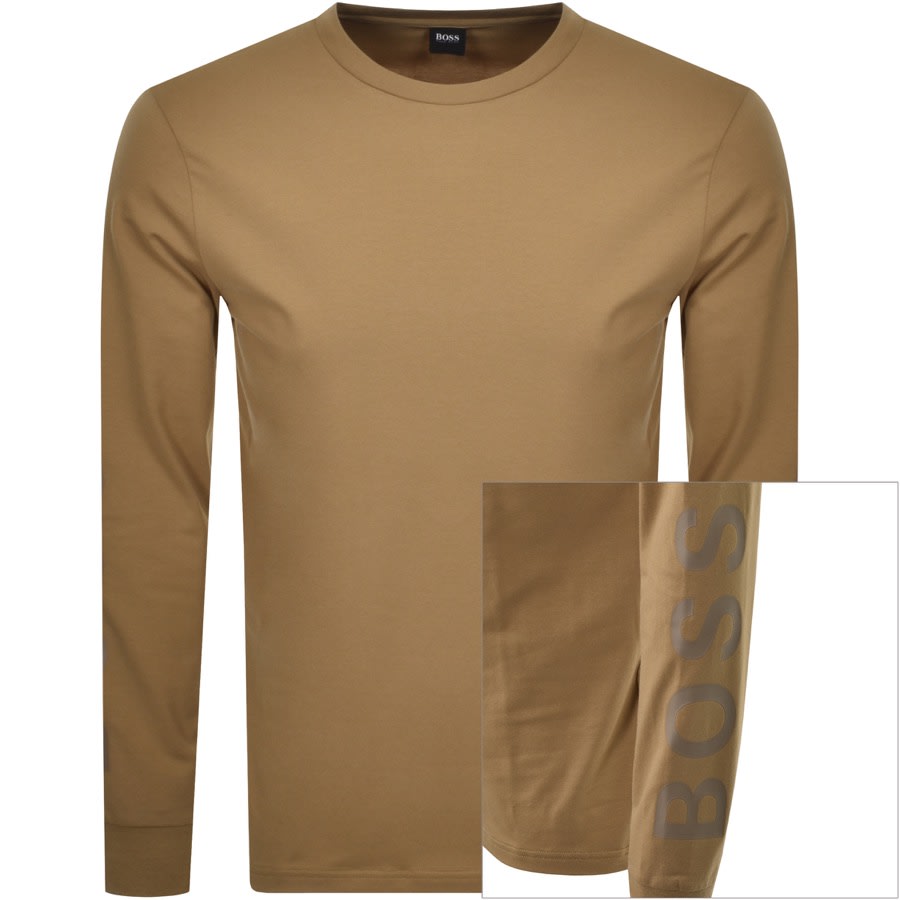 Alternative Image for ProductBOSS Long Sleeved TFlash T Shirt Beige1